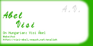 abel visi business card